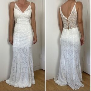 FAVIANA White Bridal Wedding Gown Formal Prom Dress